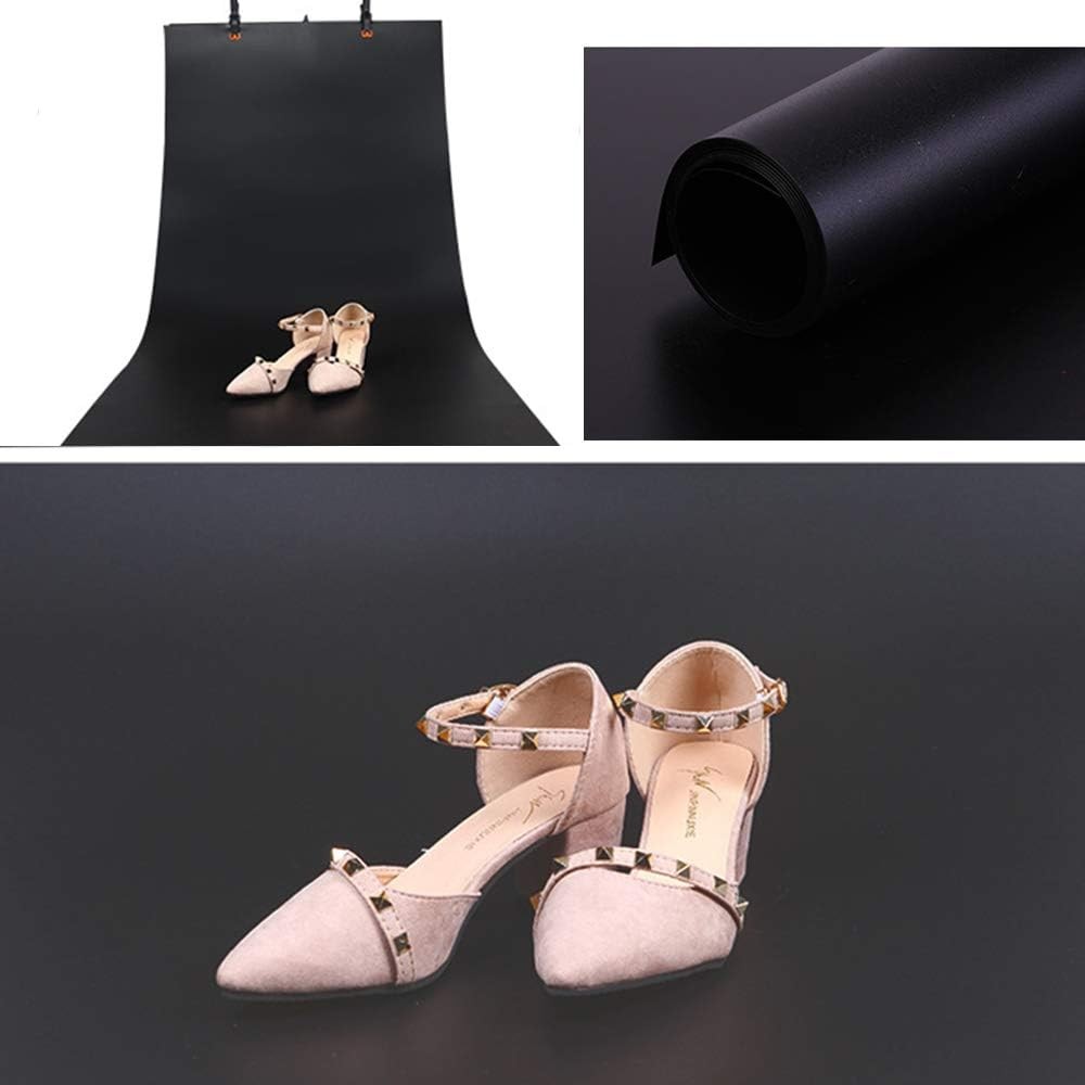 Meking Black PVC Photography Backdrop Matte & Reflective 60x130cm,
