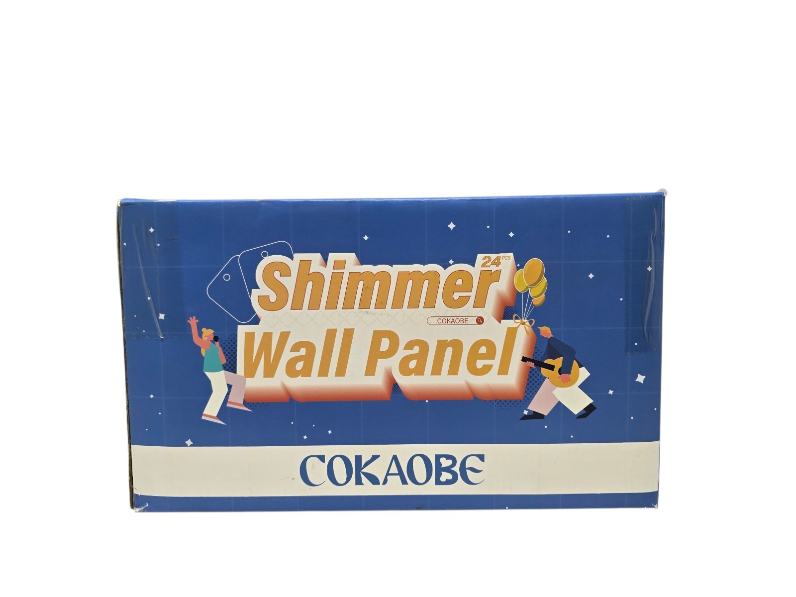 COKAOBE Silver Shimmer Wall Backdrop Square Sequin Panel 24PCS