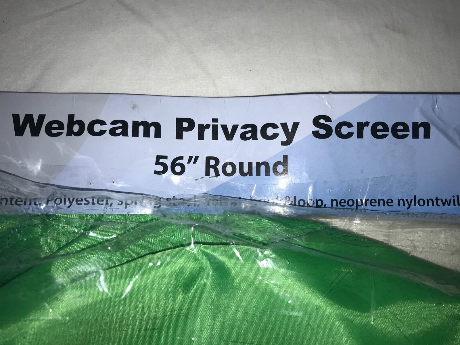 New WEB AROUND Circular Portable GREEN SCREEN Backdrop WEB CAM Privacy 56″ ROUND