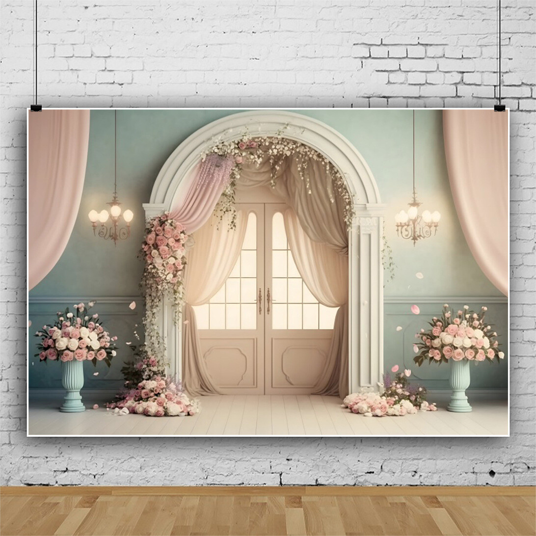 Floral Photography Background Rose Backdrop for Wedding Party Festival Decor