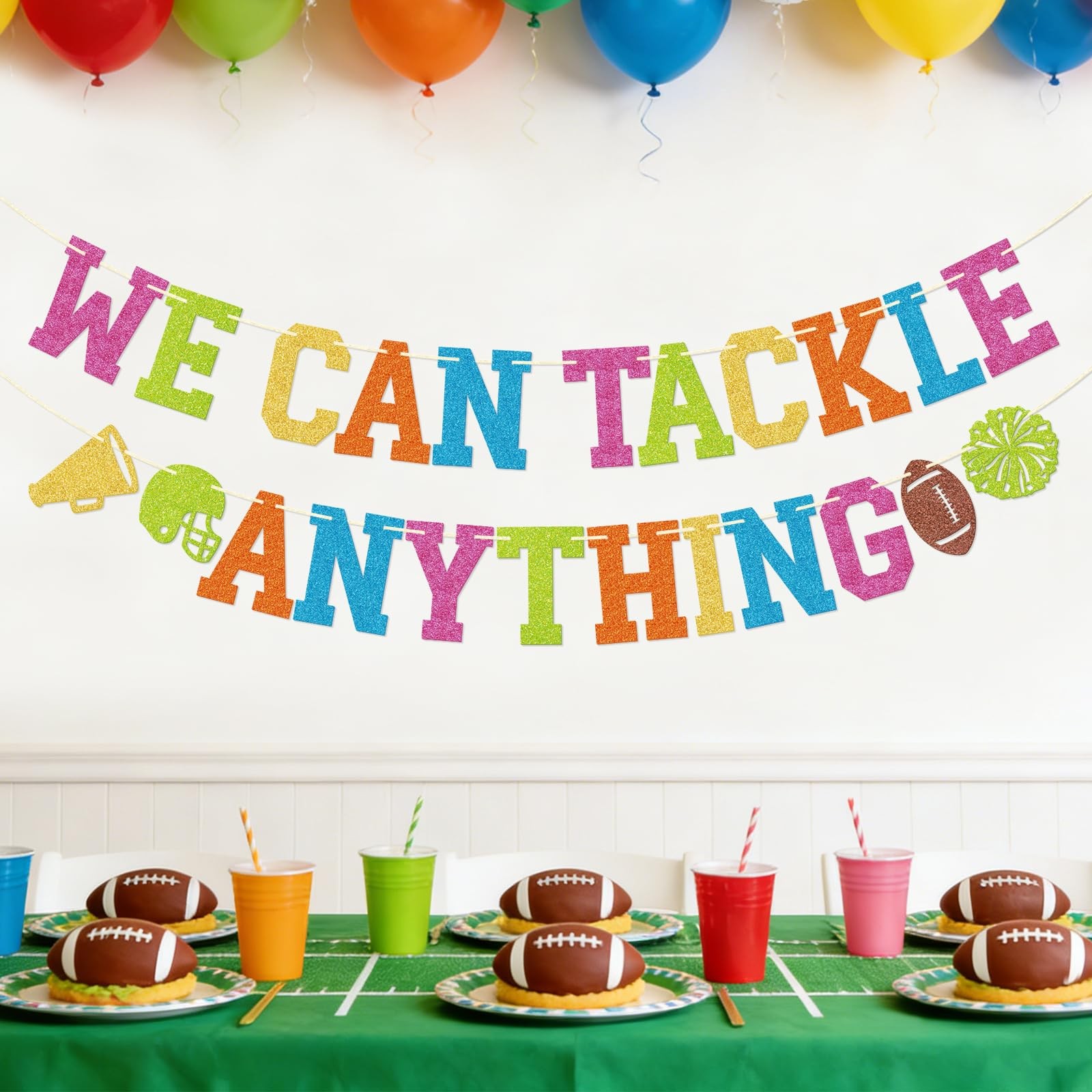 Football Classroom Banner – We Can Tackle Anything Football Decorations – Spo…