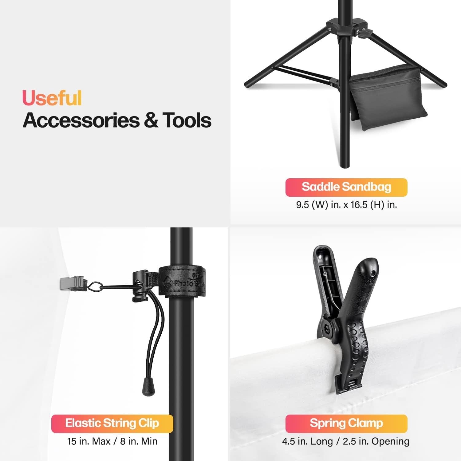 LimoStudio [Super Duty] 30.3 x 10.4 ft. Triple Extended Crossbar Backdrop Stands