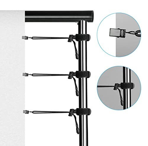 10x12ft White Cotton Muslin Backdrop with 10x10ft Stand & Support Kit for Photog