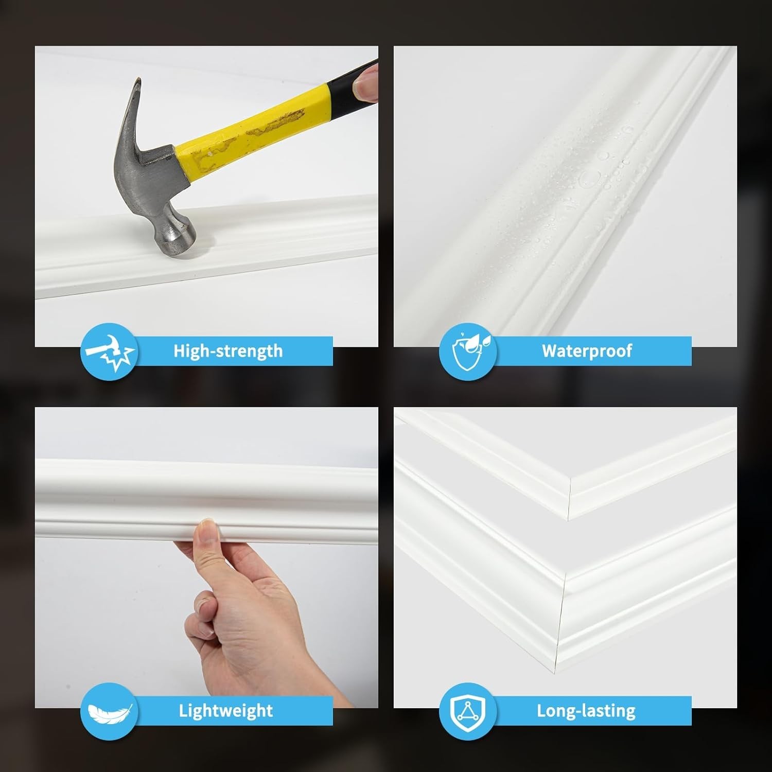 Art3d Premade Wall Moulding Kit, Pre-Cut Decorative Wainscoting Panel for Home