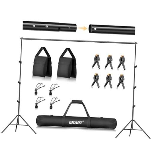 Photo Backdrop Stand kit, 8.5 x 10 ft Back Drop Adjustable Frame for 8.5x10ft