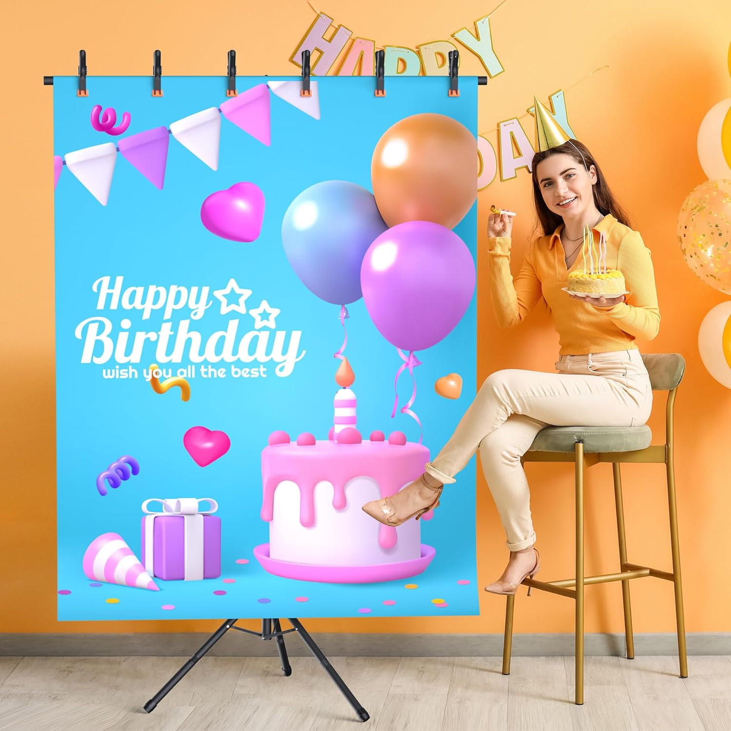 Adjustable Portable T-Shape Backdrop Stand Kit for Photography and Videography