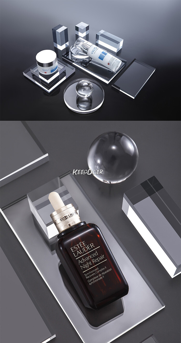 Cube Round Square Acrylic Board Photography Props For Cosmetics Makeup Jewelry