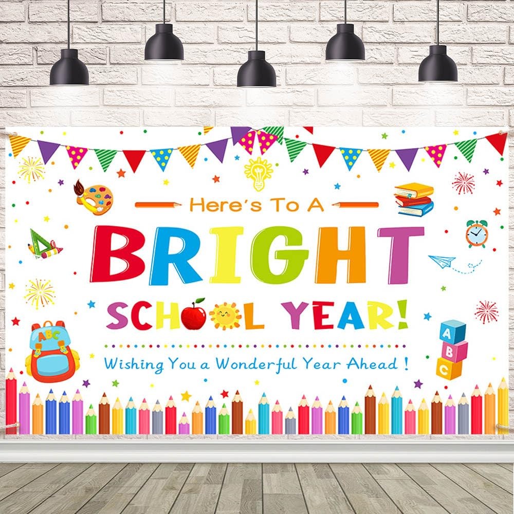AIBIIN Back to School Photography Backdrop Black 70.8×43.3in Polyester