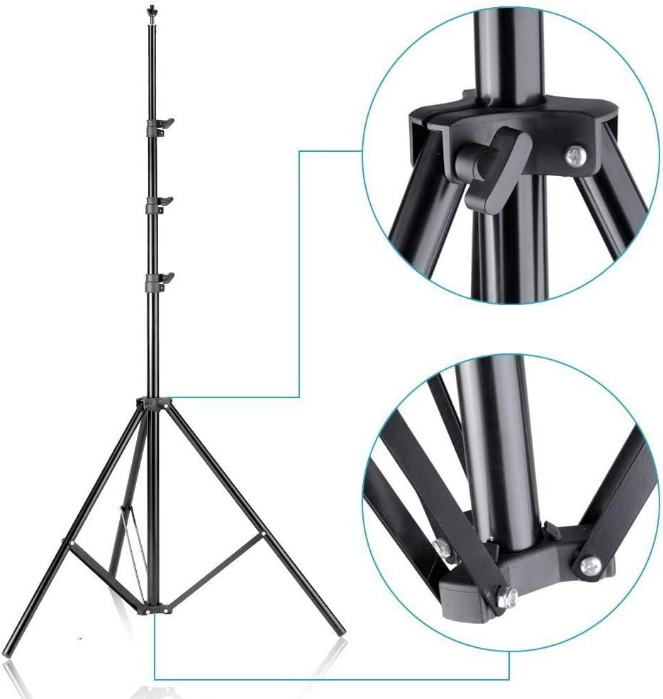 10’x8.5′ Adjustable Photography Backdrop Support System Stand Kit with Carry Bag