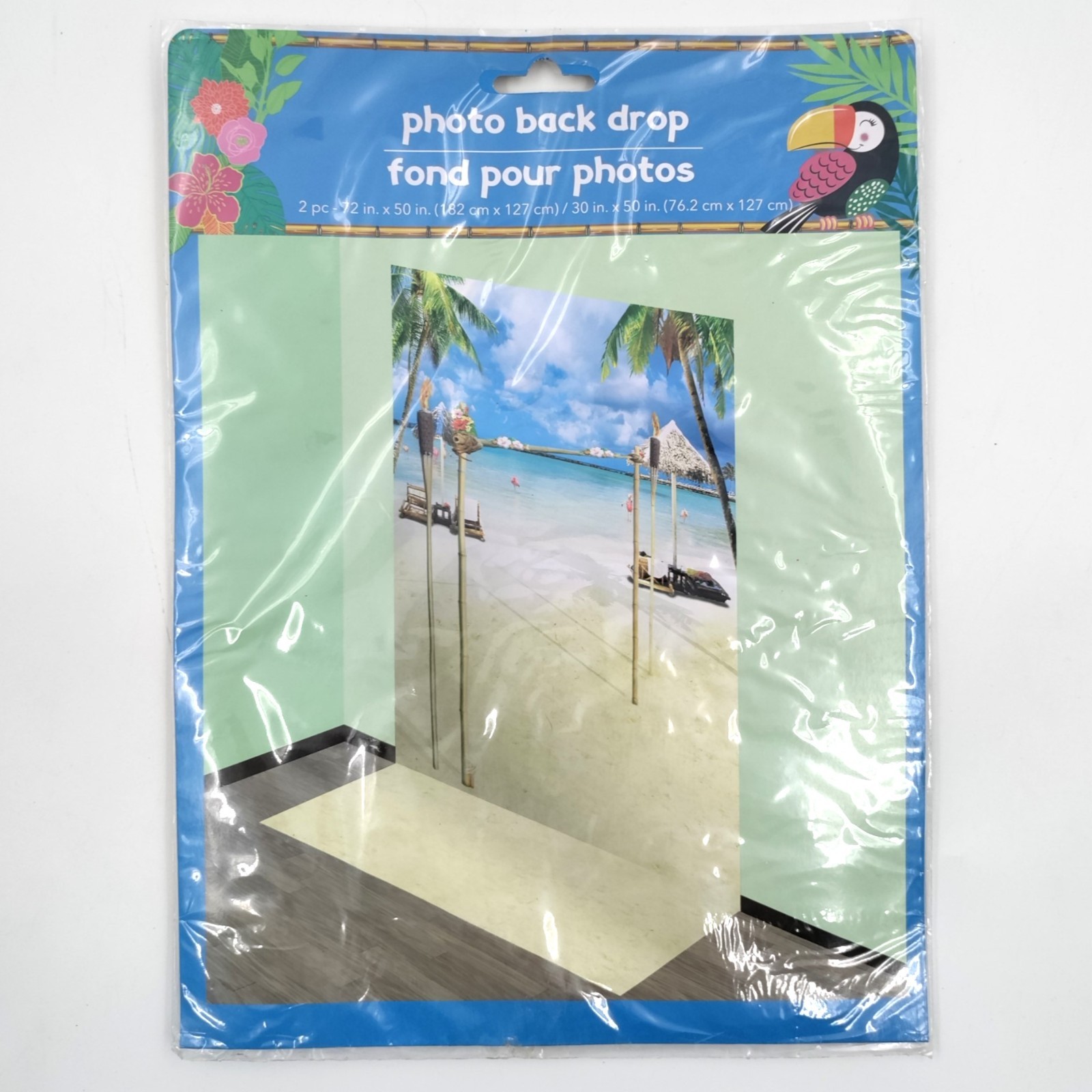 Summer on the Beach Photo Backdrop 2 Piece 72×50″ inch & 30×50″ inch