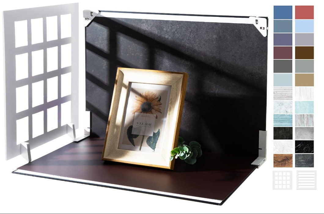 Product Photography Backdrop Kit – 11.7 x 16.5 in – 12 Double Sided (24 photo)