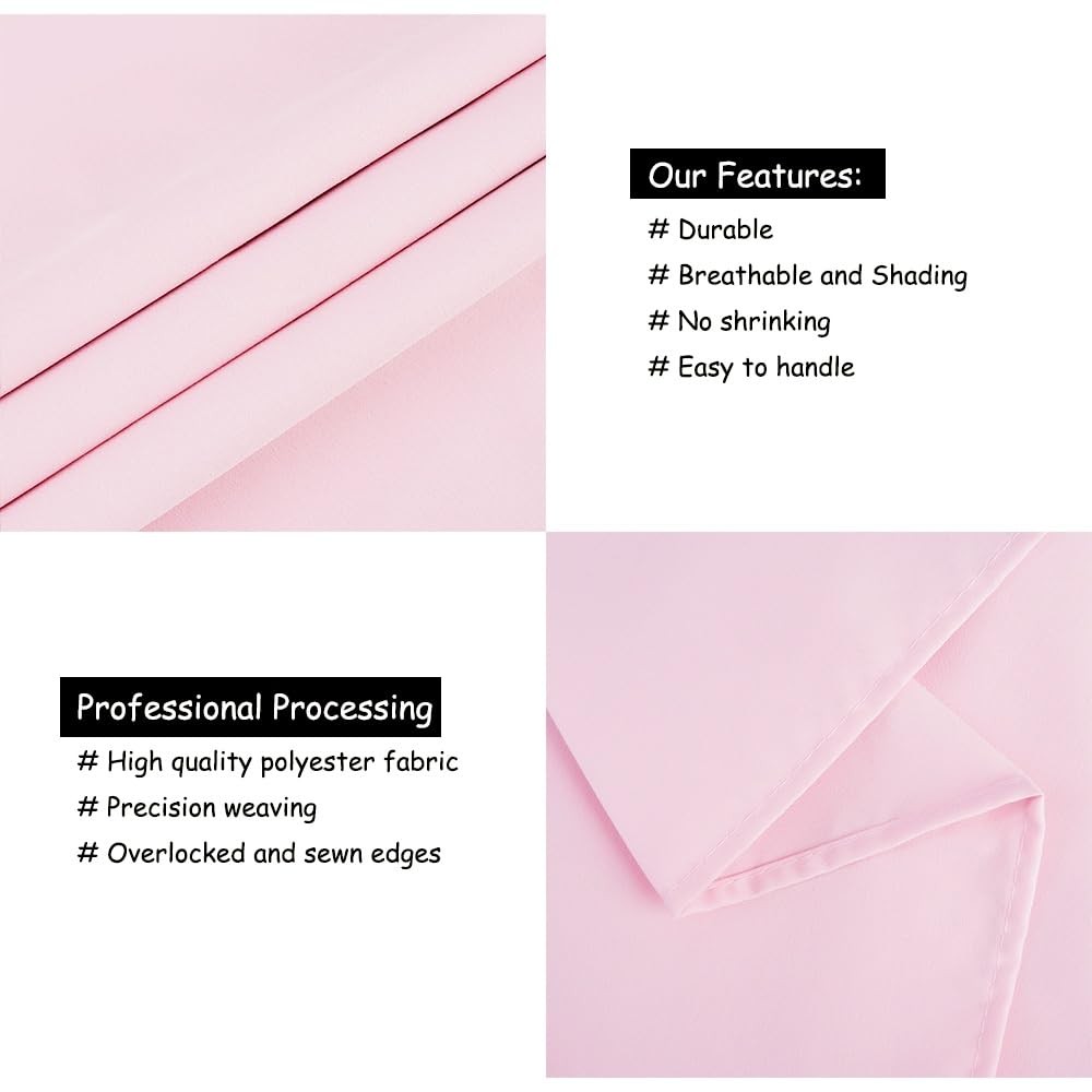2 Panels 5×8 ft Pink Backdrop Curtain Polyester Fabric for Valentine’s Day