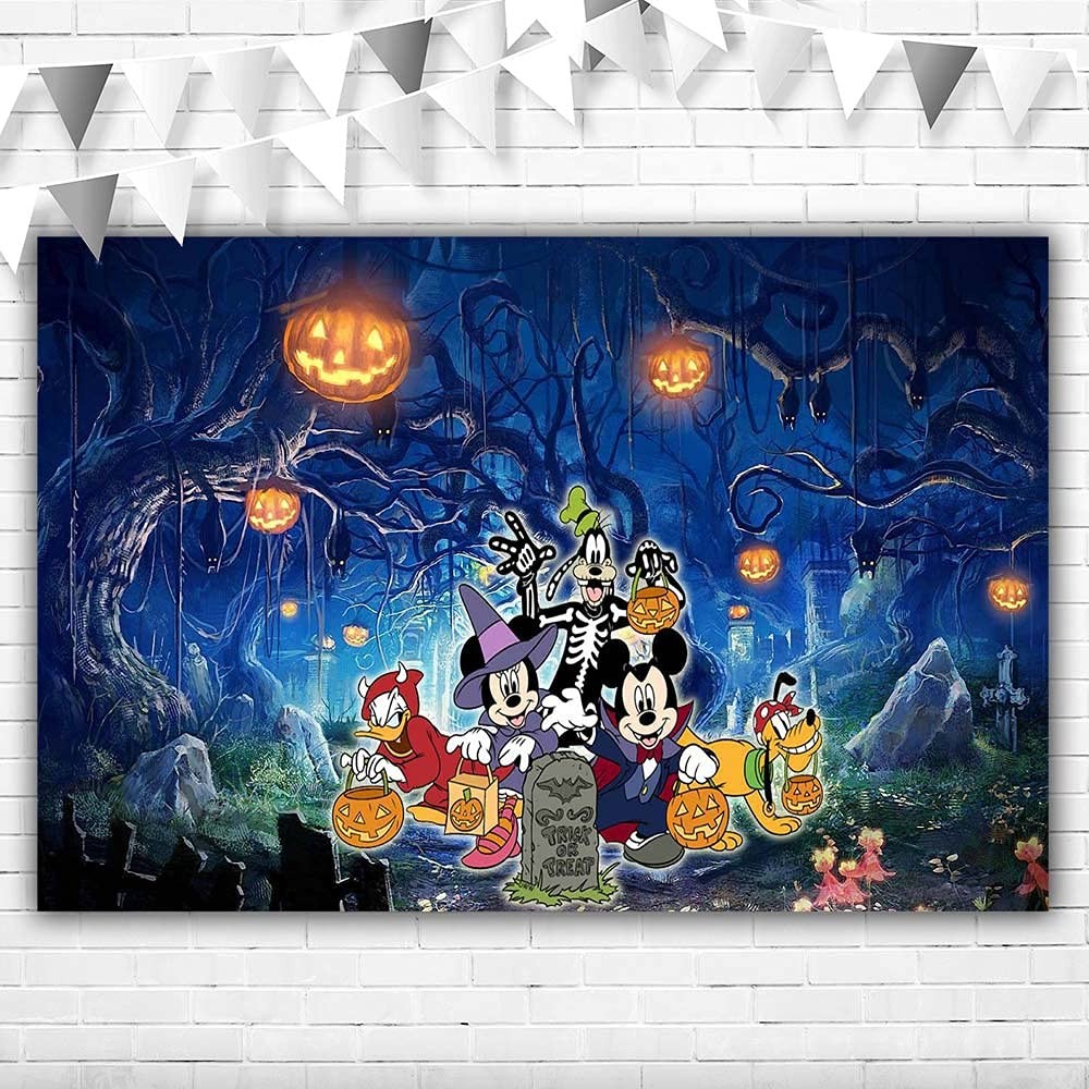Halloween Birthday Backdrop 5x3ft Pumpkin Graveyard Background For Kids Party