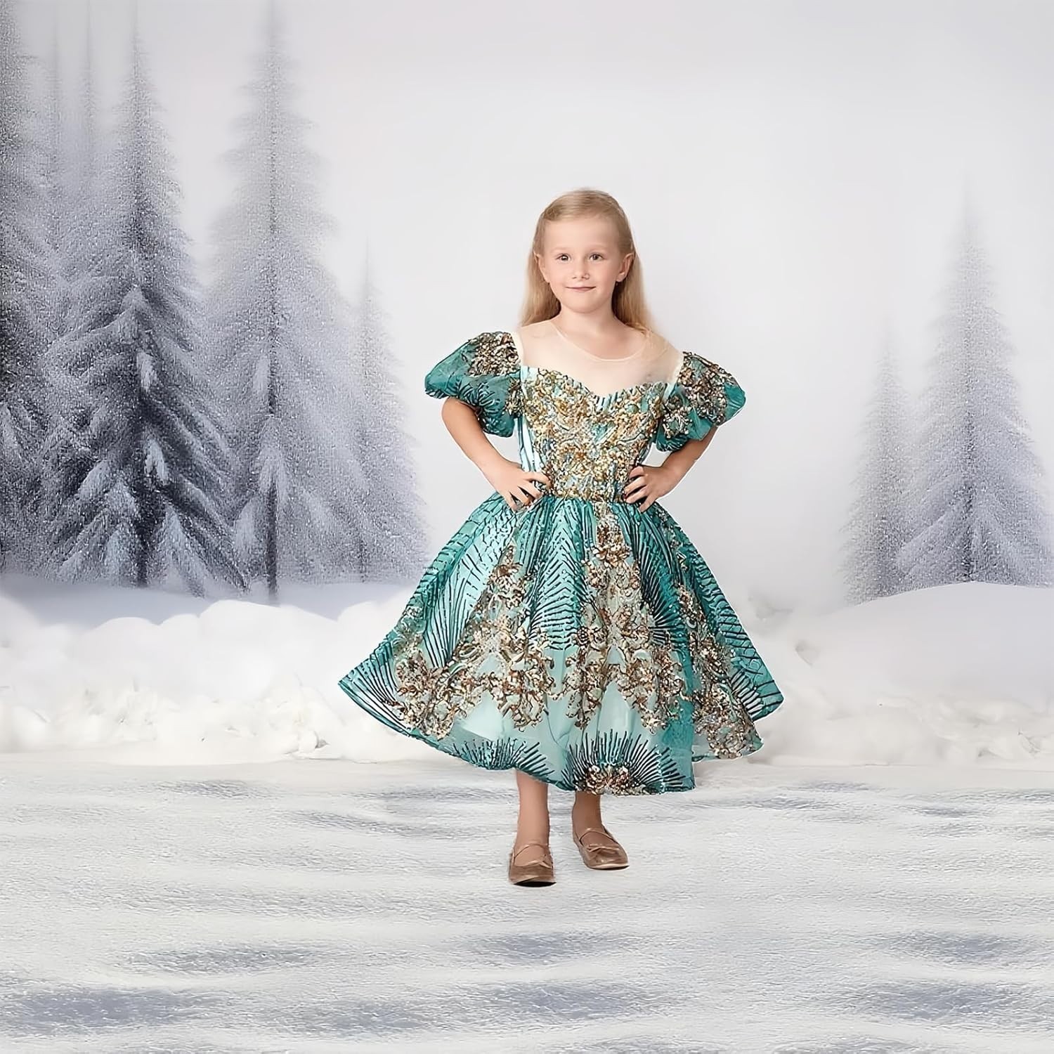 Kate Photography Floor Mats Snow SNOWY Winter Backdrop Studio Prop 8x5ft