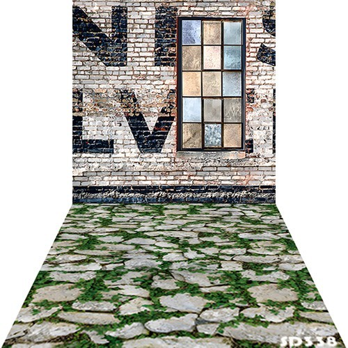 10’x20’CP Rustic Brick wall Scenic Microfiber Fabric background backdrop SD338