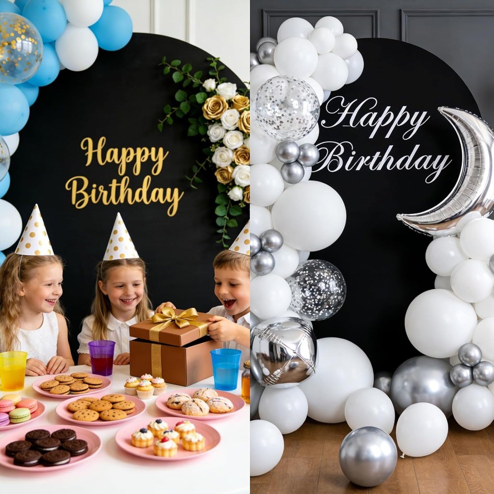 Metal Arch Stand Set 7.2FT Gold with Cover, Wedding Balloon Arch Frame