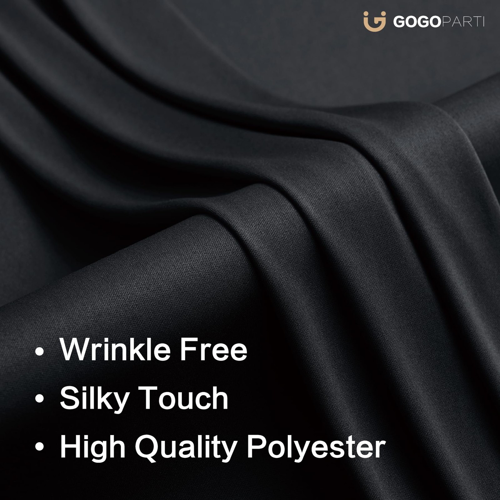 50x16ft Black Backdrop Curtains for Wedding W5′ x H16′(10 panels),