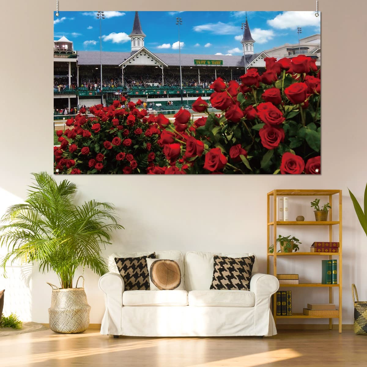 Kentucky Photo Booth Backdrop 2025 Churchill Downs Horse 5.9×3.6ft, Rose