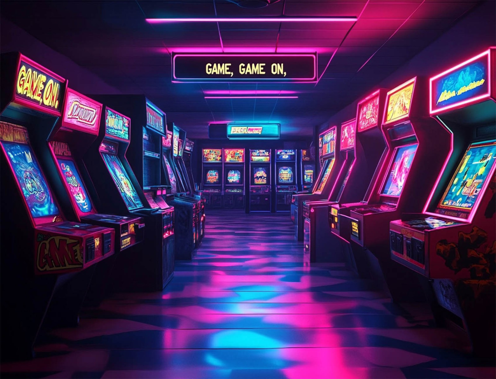 10x8ft Retro Game Arcade Backdrop Gaming Video Game Background for Photography