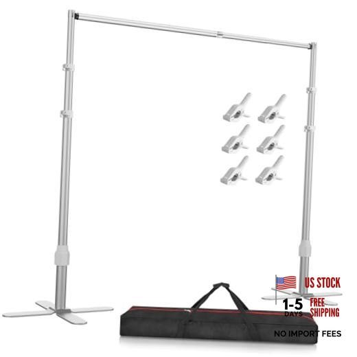 Backdrop Stand Heavy Duty 10x10Ft, Pipe and Drape Photo Background Silver