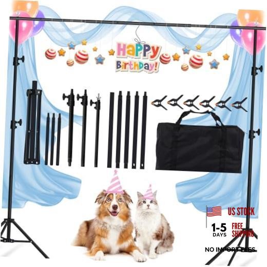 Backdrop Stand, 8.5x10ft(2.6x3m) Photo Studio 8.5x10ft Backdrop Stand