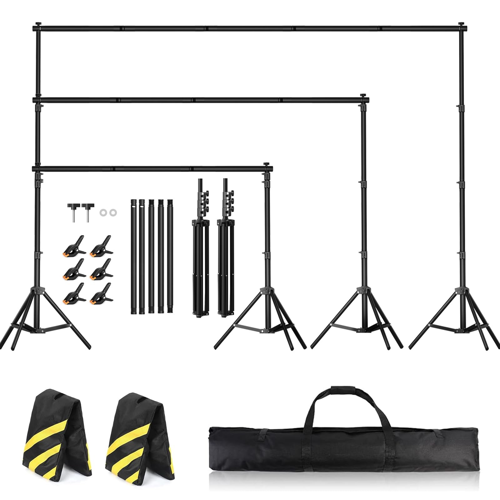 Backdrop Stand for Parties 10 x 8.5 FT, Heavy Duty Photography Backdrop Stand…