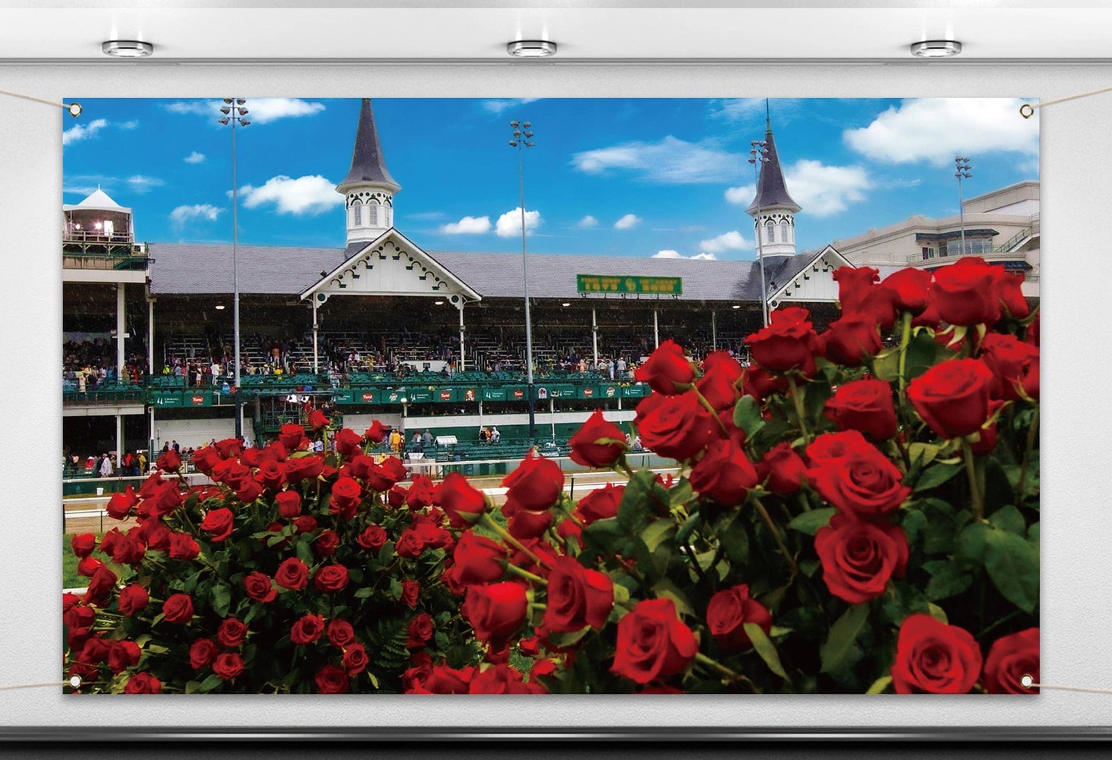 Kentucky Photo Booth Backdrop 2025 Churchill Downs Horse 5.9×3.6ft, Rose