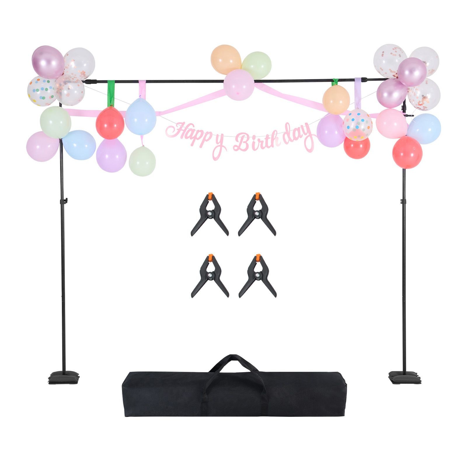 Backdrop Stand, 8.5 x 10 ft Adjustable Photo Backdrop Stand Kit