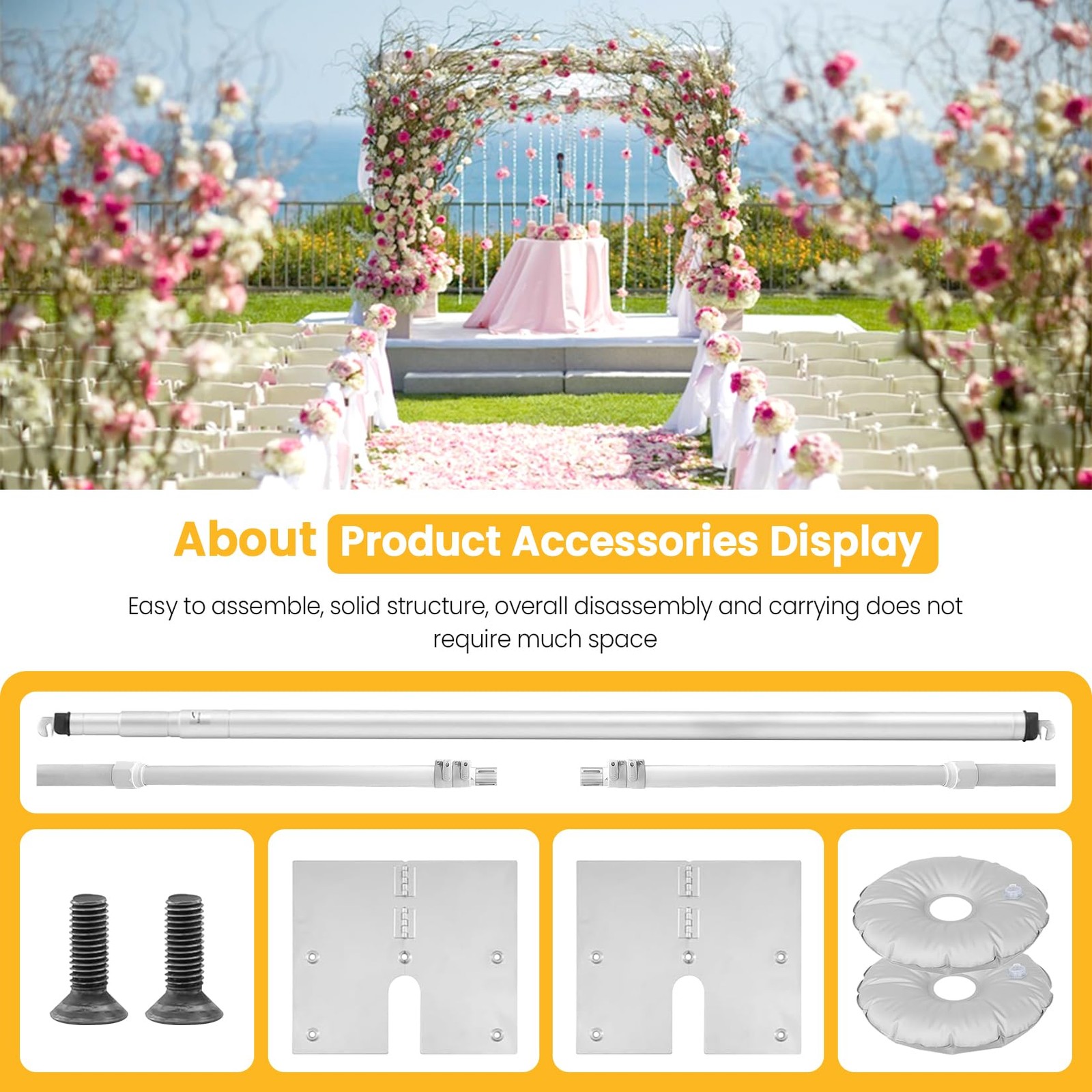 10ft x 10ft Adjustable Pipe and Drape Backdrop Stand Kit