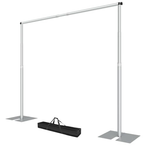 EMART Heavy Duty Backdrop Stand 10x10Ft Adjustable Pipe and Drape Kit