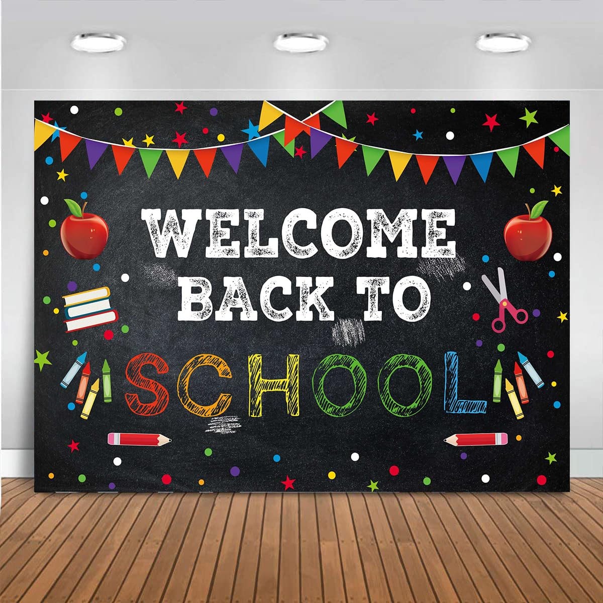 7x5ft “Welcome Back to School” Backdrop First Day of Kindergarten Background