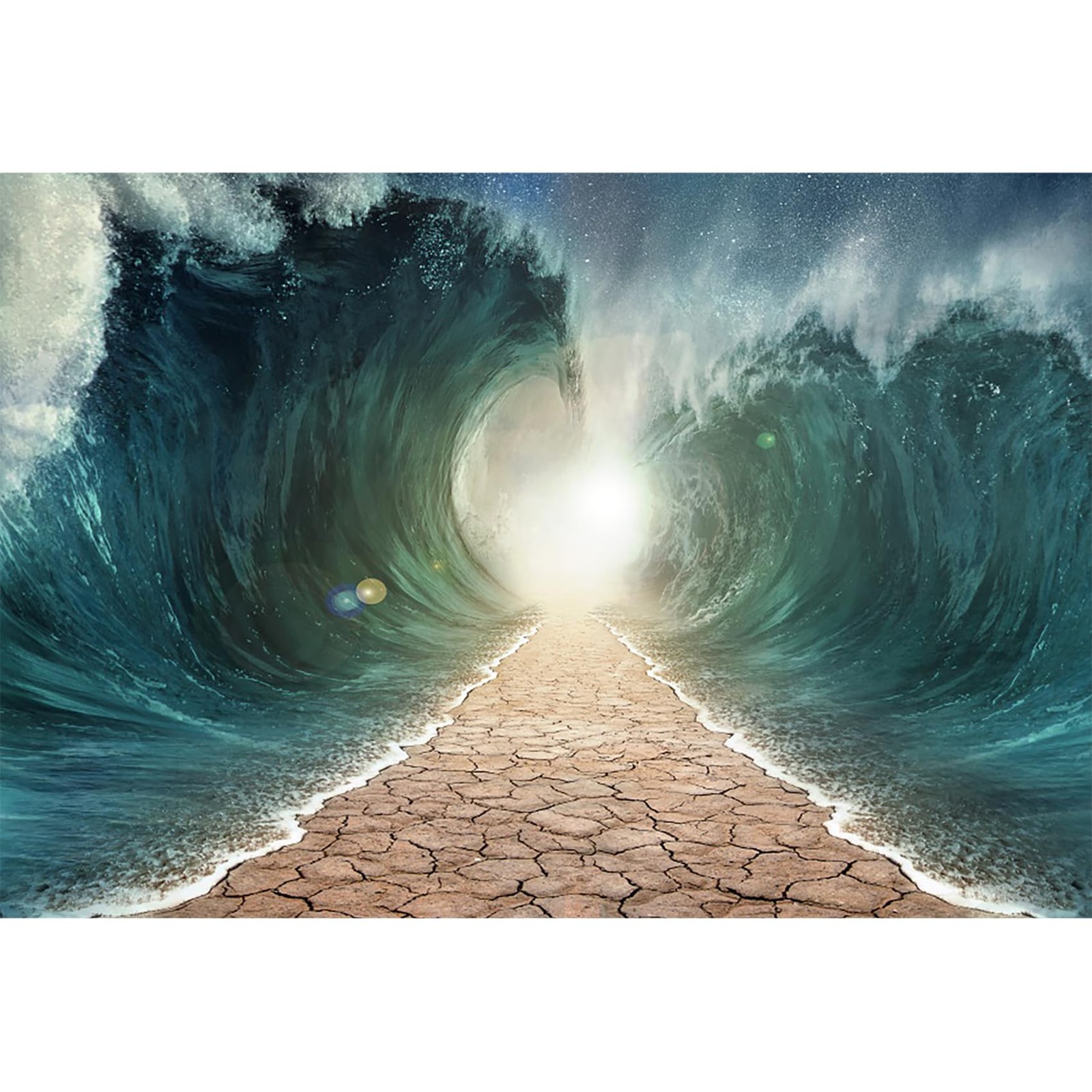 Moses Divided Sea Pathway Backdrop Church Religious Photo Background 10x8ft