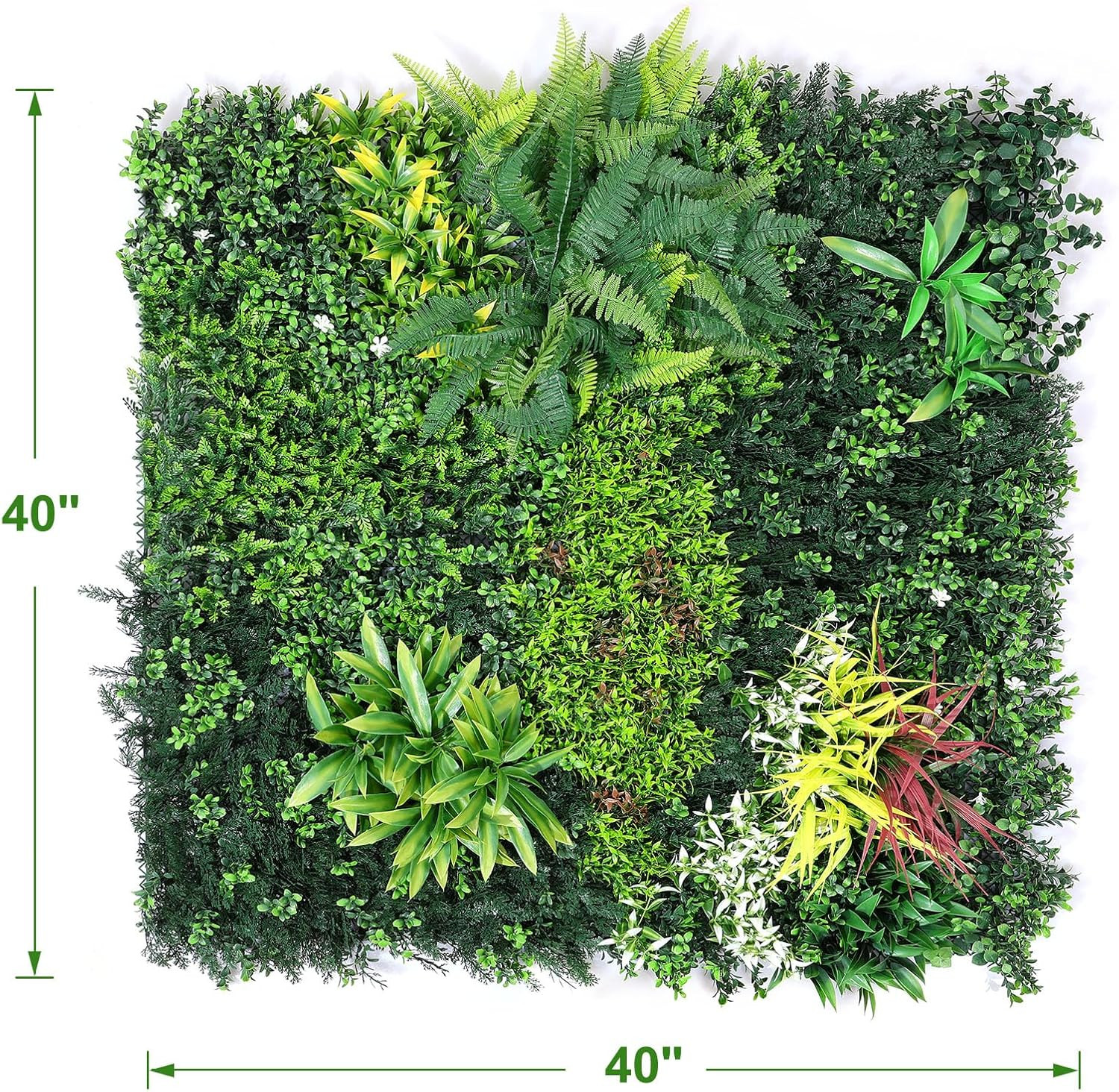 40″x40″ Artificial Grass Wall Panels – UV Protected Greenery Decor for Events