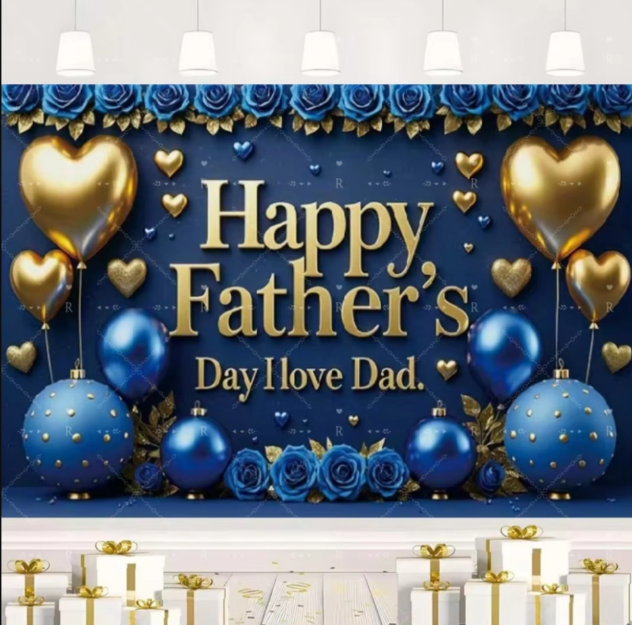 Happy Father’s Day Backdrop Banner Feliz Dia Del Photo Background Padre Party