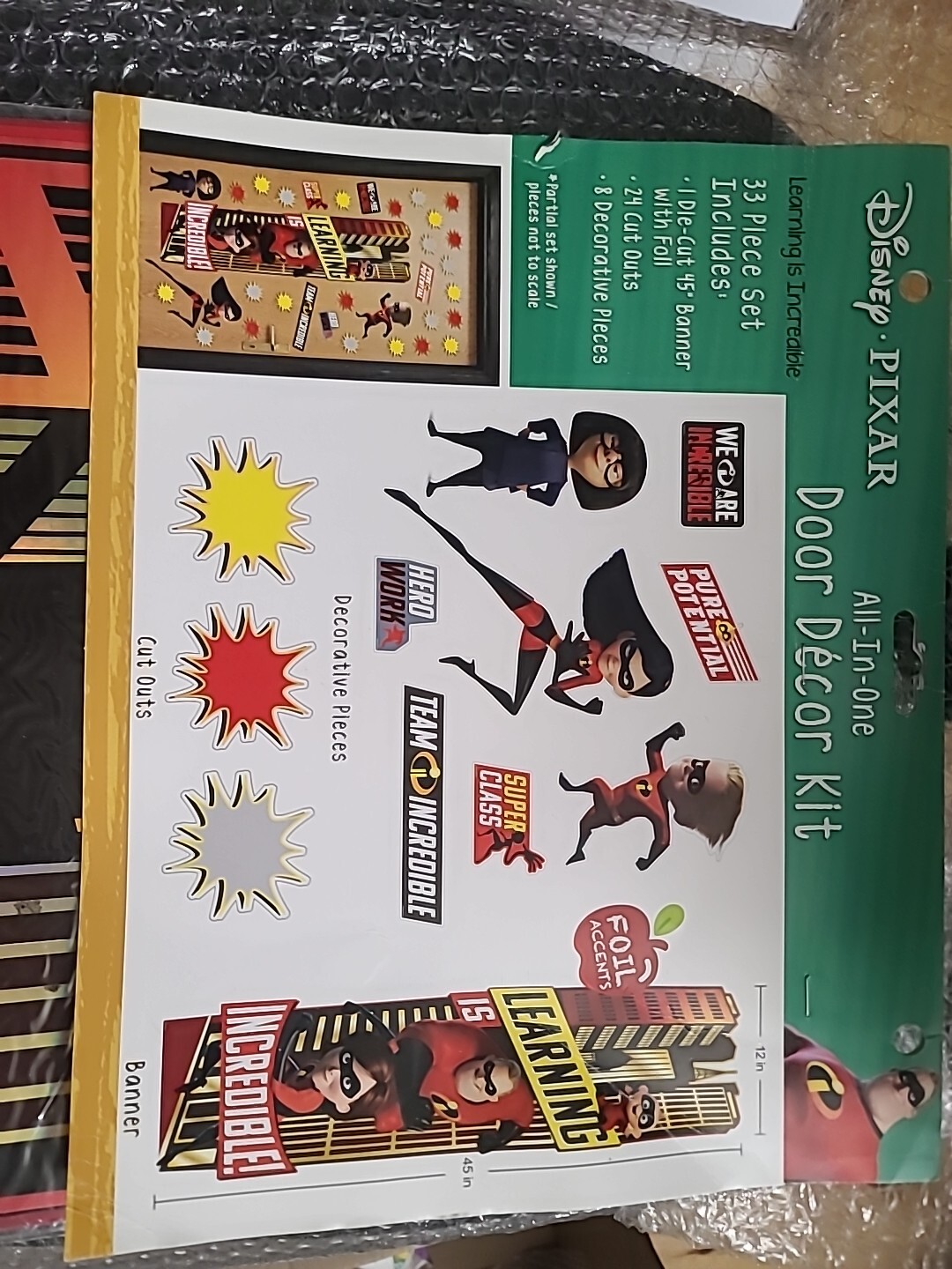 Eureka Disney Pixar The Incredibles Classroom Decoration Door Poster Kit, 33p…