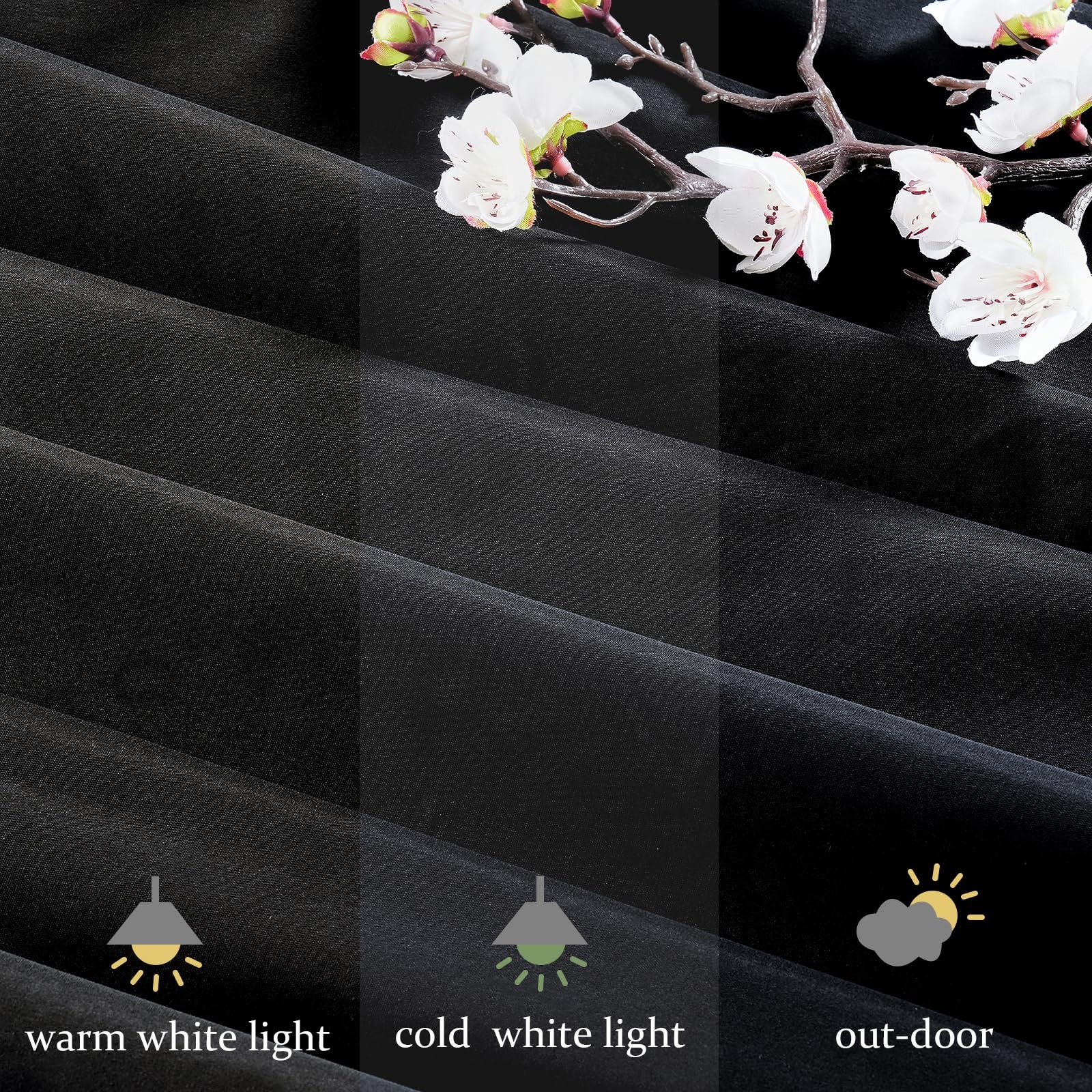 10ft x 10ft Black Backdrop Curtains Black Drape for Backdrop Thick Solid Fabric