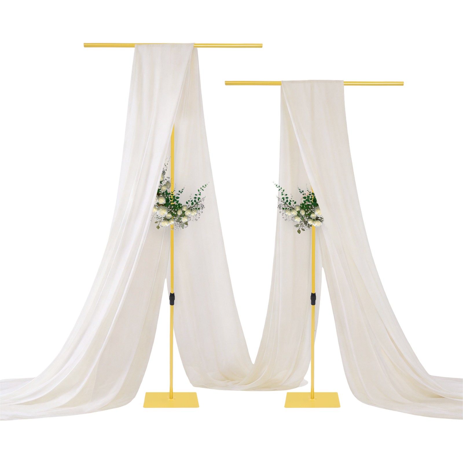 Backdrop Stands For Wedding 2 PCS Adjustable Height Backdrop Stands 80-240cm