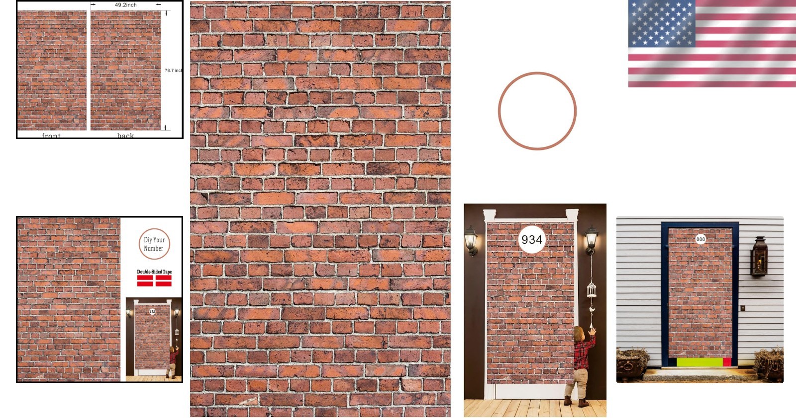 78.7″ x 49.2″ Old Red Brick Wall Curtain – Perfect for Halloween and Birthdays
