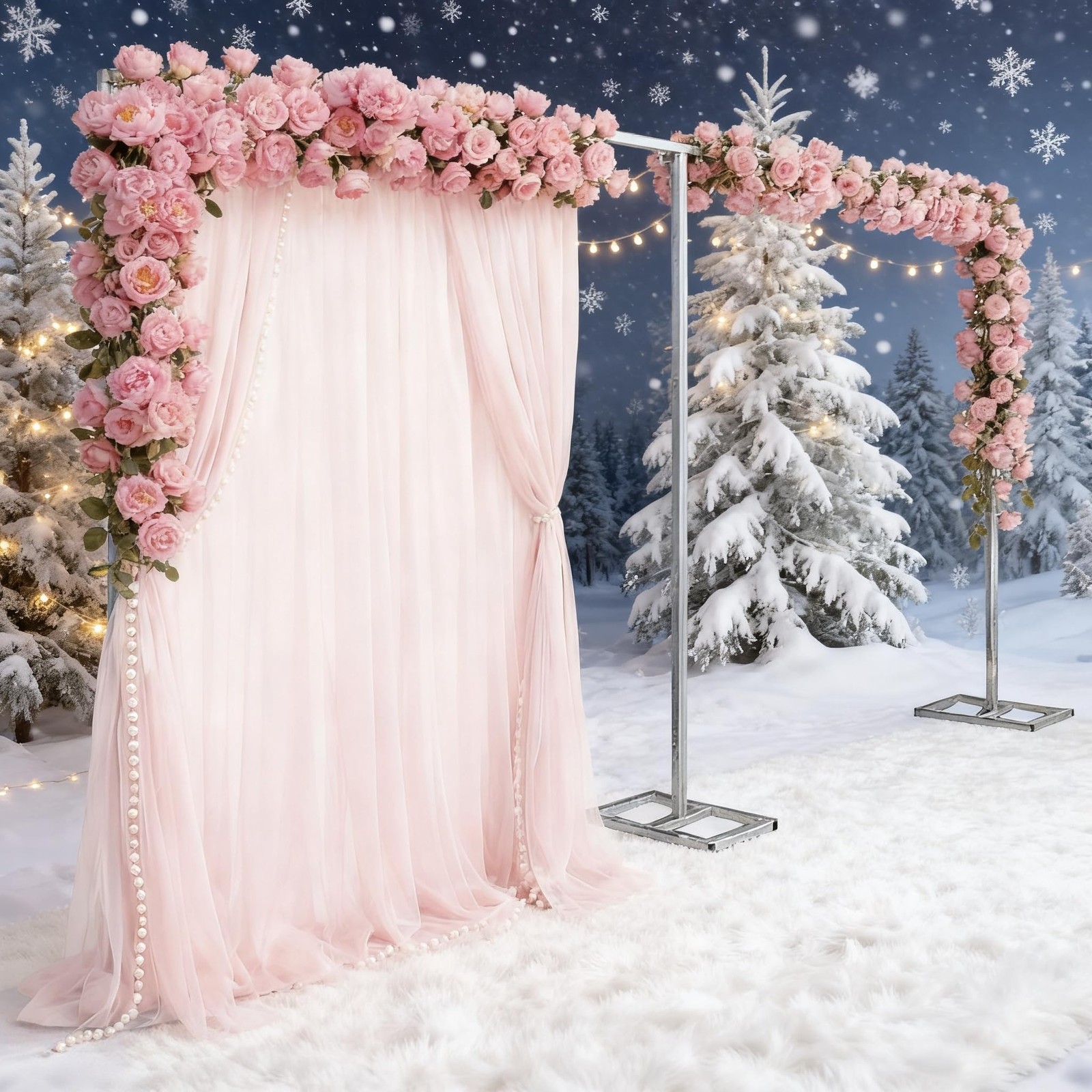 10x20ft Backdrop Stand, Wedding Party Backdrop Stand Pipe Kit Curtain Frame, …