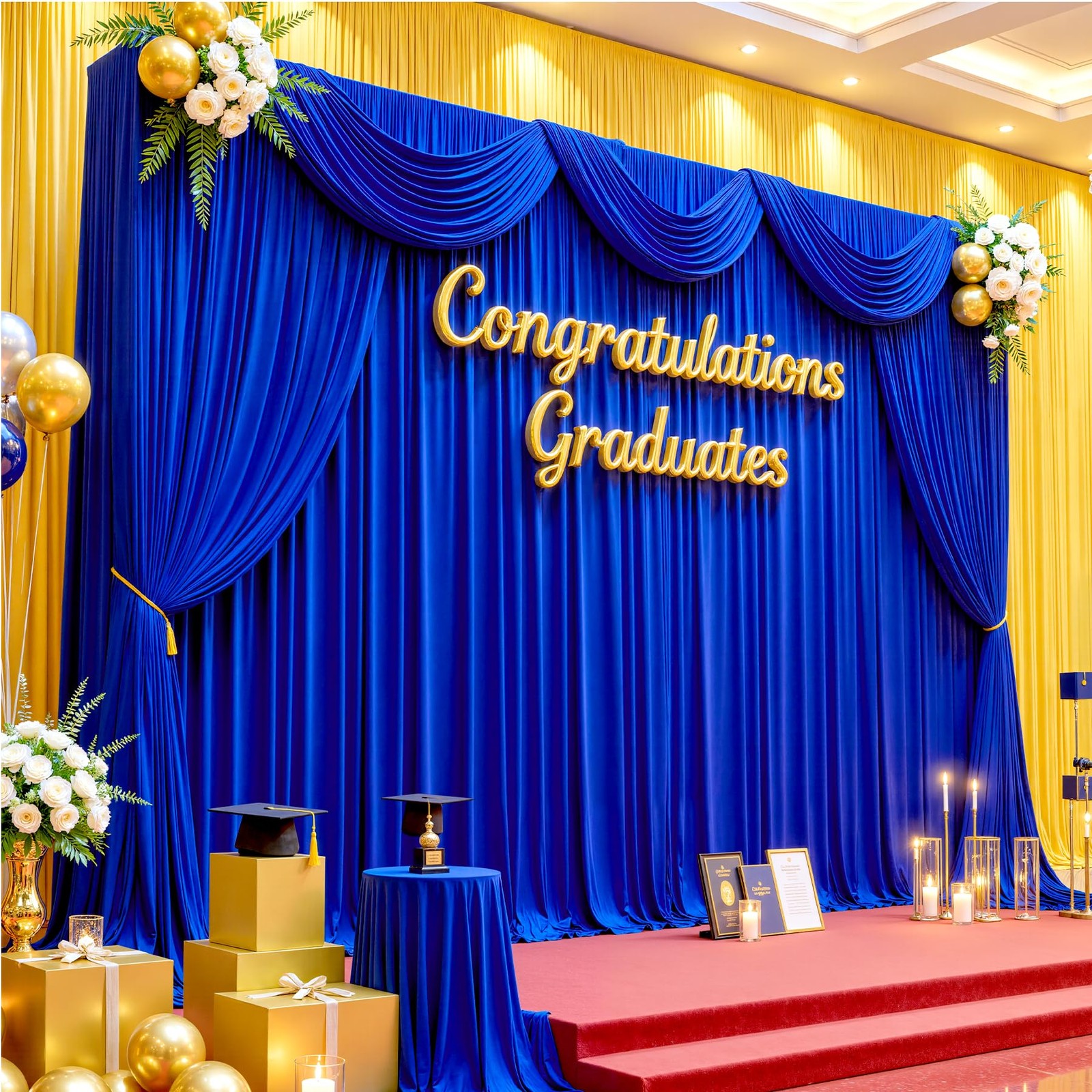 10 x 12ft Royal Blue Backdrop Curtains Wrinkle-Free Photo Drapes for Wedding …
