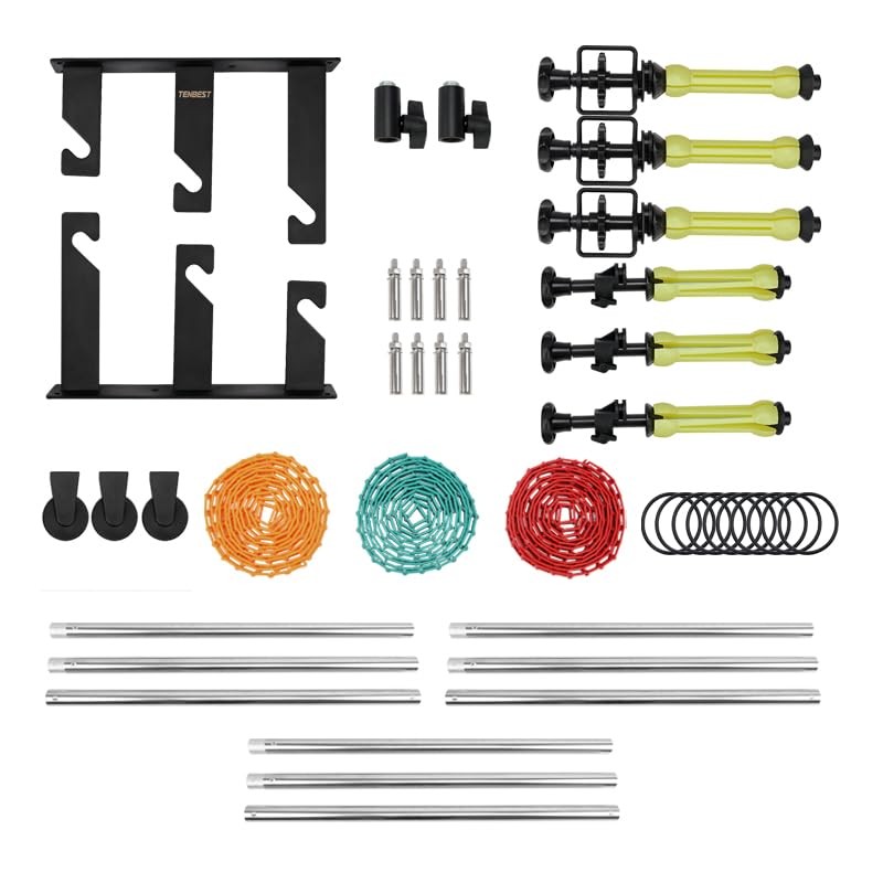 Photography Backdrop Roller Support 3 Rollers 120-Inch Crossbars Mount