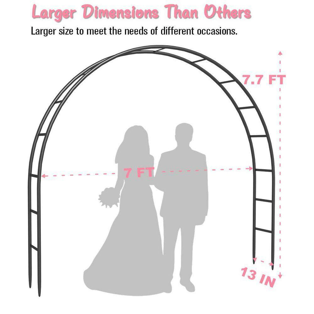 PALEO 92.4 In. X 84 In. Metal Arch Backdrop Stand, Wedding Metal Arch Frame for