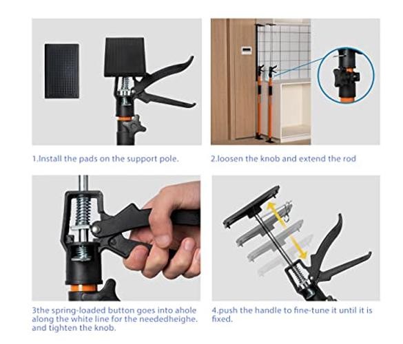 2PK Steel Telescopic Adjustable 3rd Hand Support System, Supports up to 154