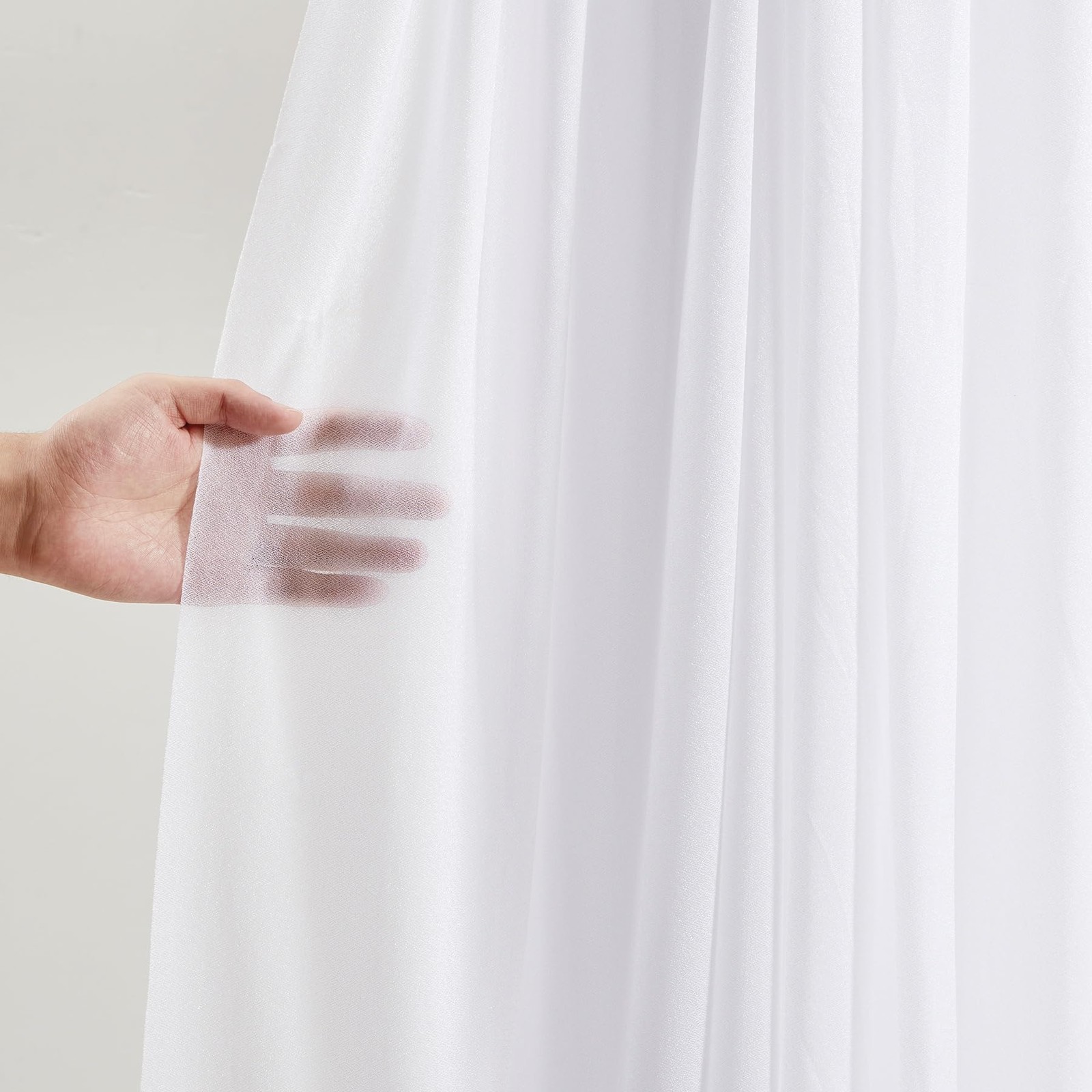 1 Panel White Sheer Arch Draping Fabric, 30-Inch x 20-Foot, Wedding Backdrop