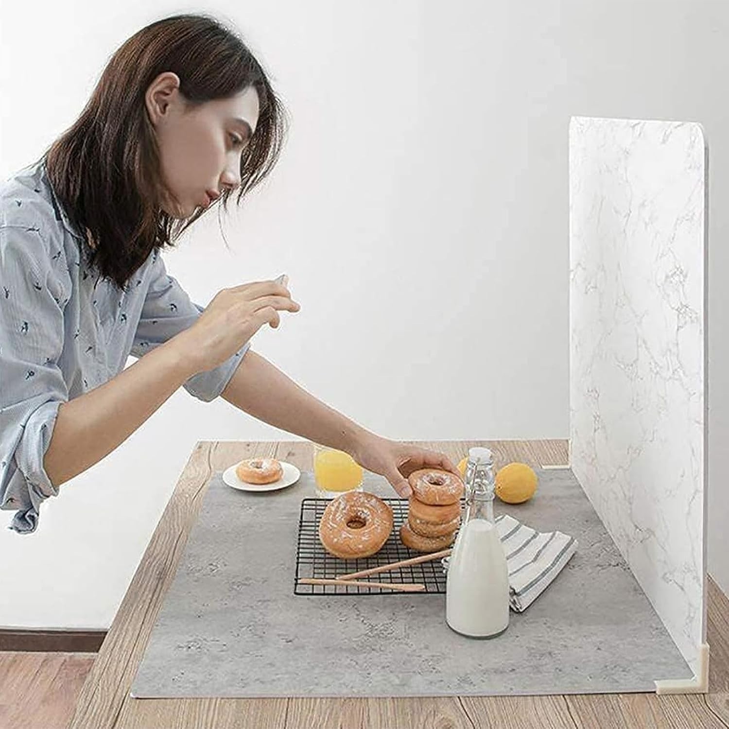Professional 24×24 PVC Photo Backdrop Boards Set for Food & Product Photography