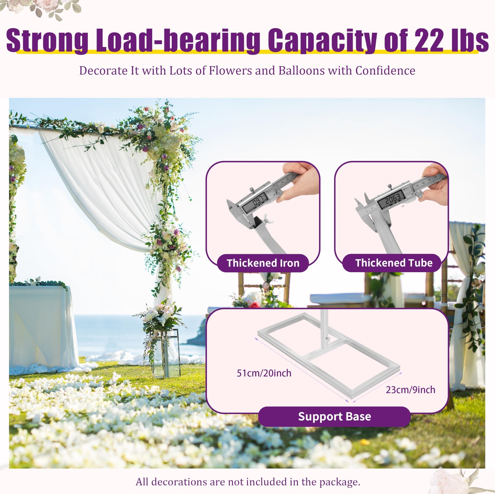 10x20ft Backdrop Stand, Wedding Party Backdrop Stand Pipe Kit Curtain Frame, …