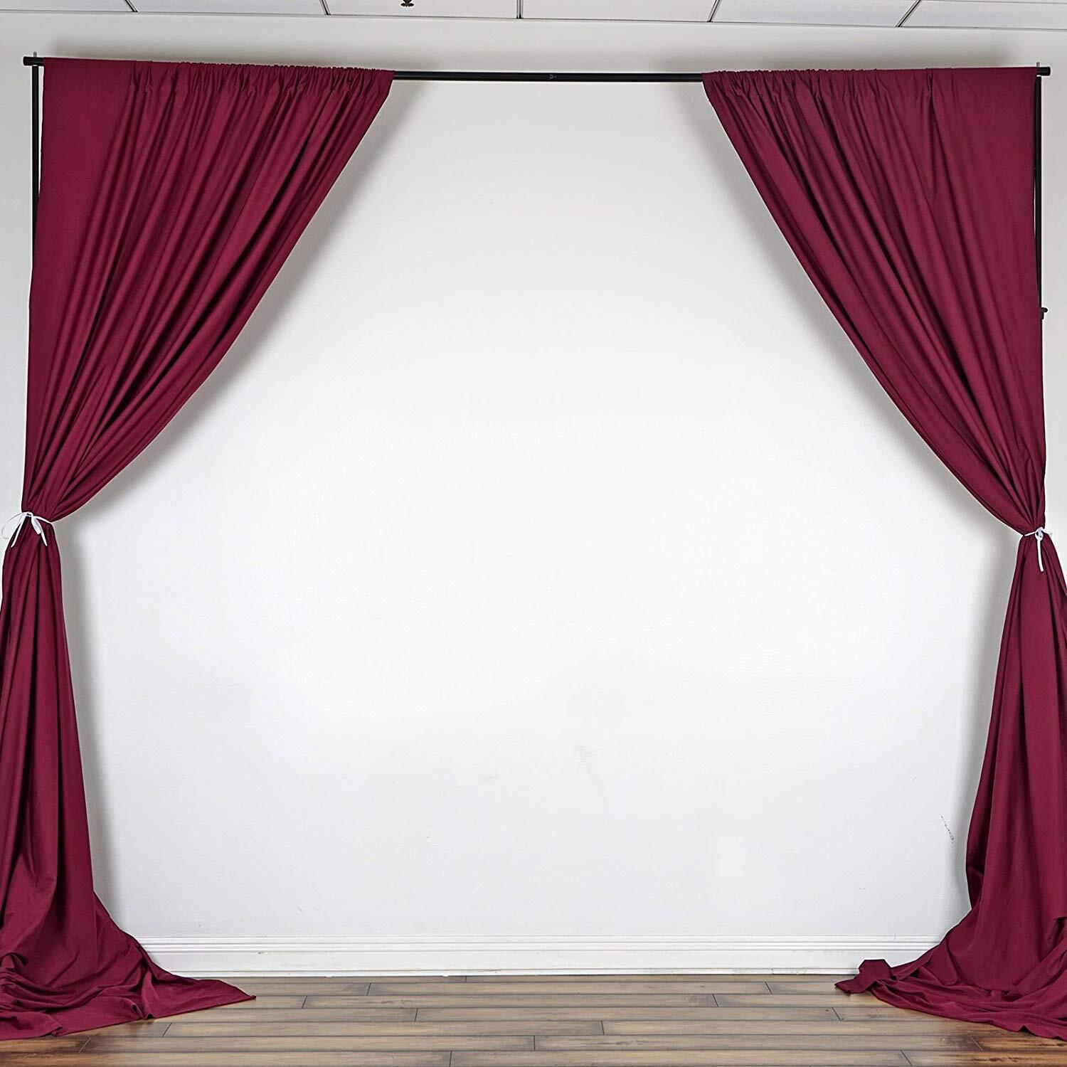 10 FEET X 8 FEET IFR POLYESTER BACKDROP DRAPES CURTAINS PANELS WITH ROD POCKETS