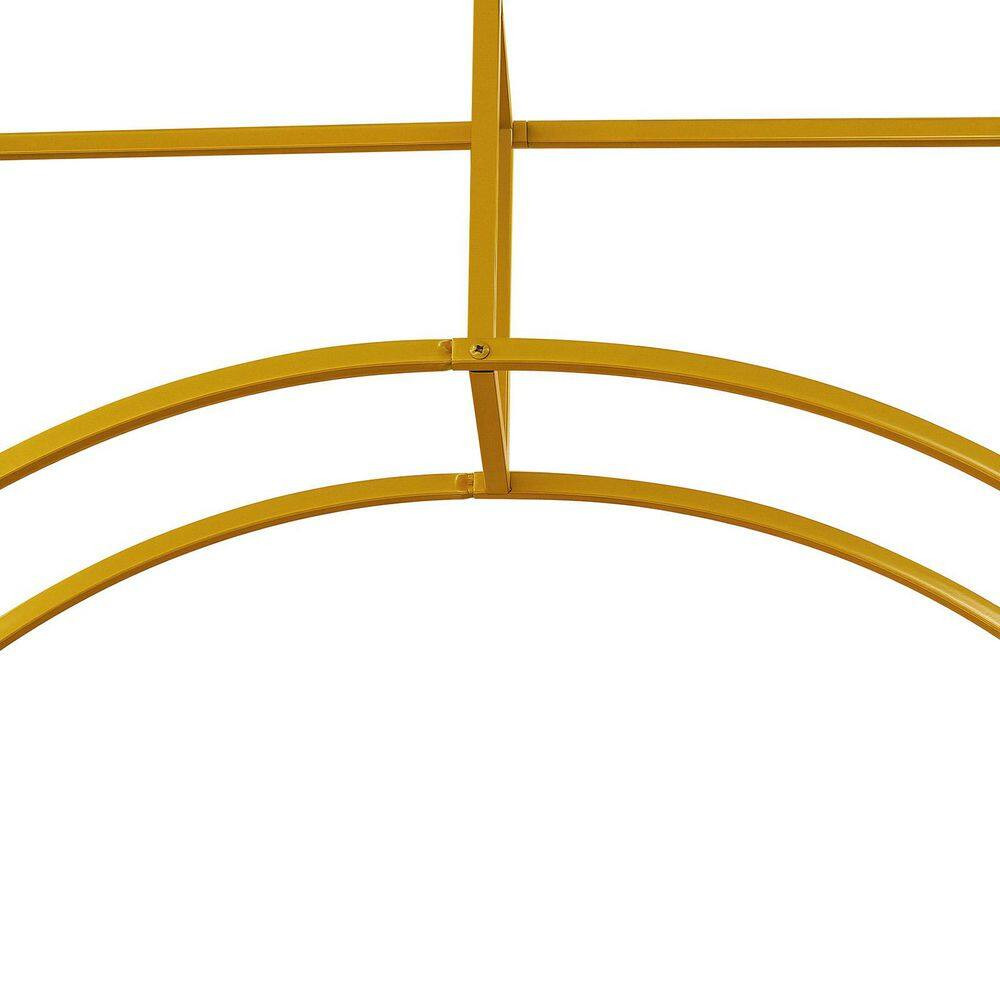 98.4 In. X 70.8 In. Gold Metal Wedding Arch Backdrop Stand Background Decoration