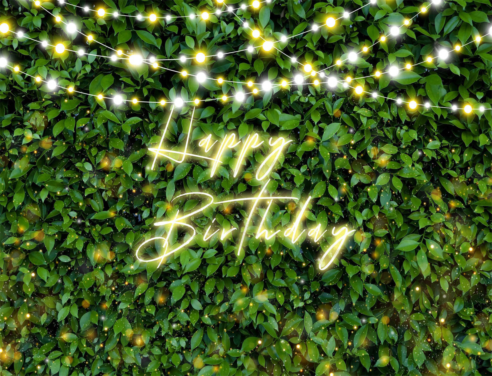 10x8ft Nature Greensward Happy Birthday Party Photo Background Studio Props