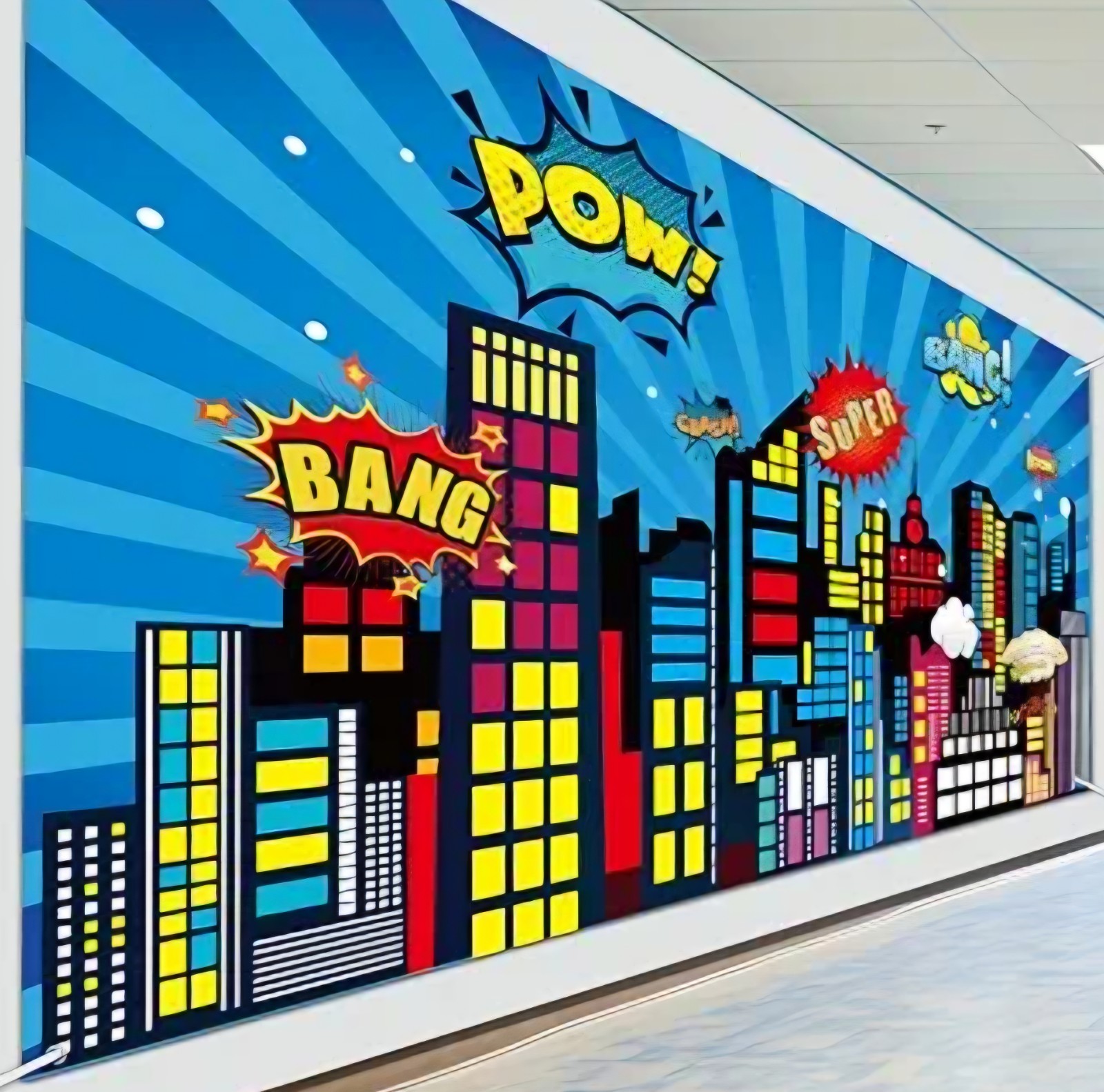 Super Hero City Skyscraper Backdrop Background 10 x 6 Ft Party Photo Decoration